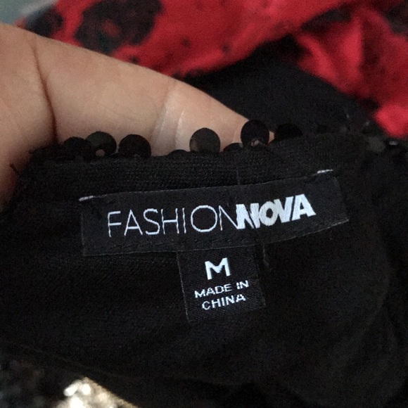 Leaf print sequin dress - Picture 7 of 11